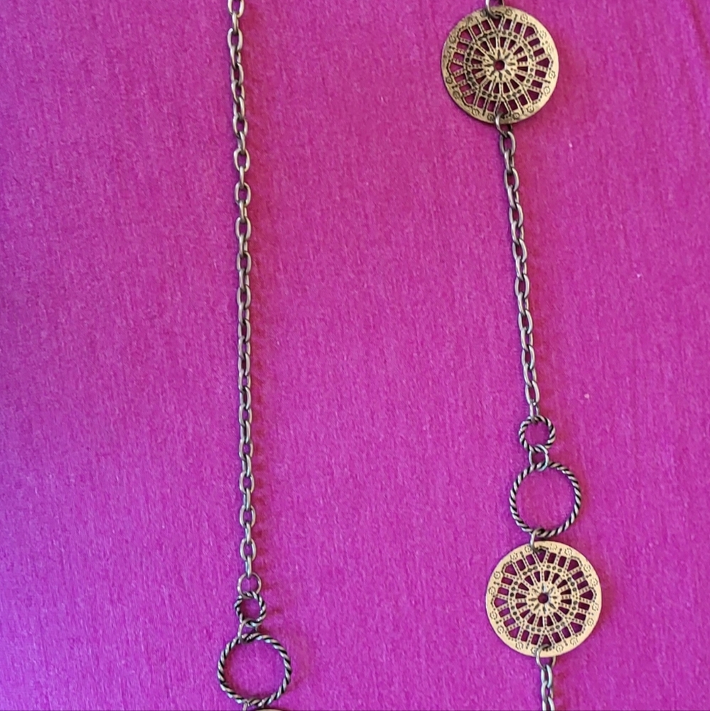 Costume silver necklace boho style